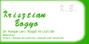 krisztian bogyo business card