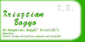 krisztian bogyo business card